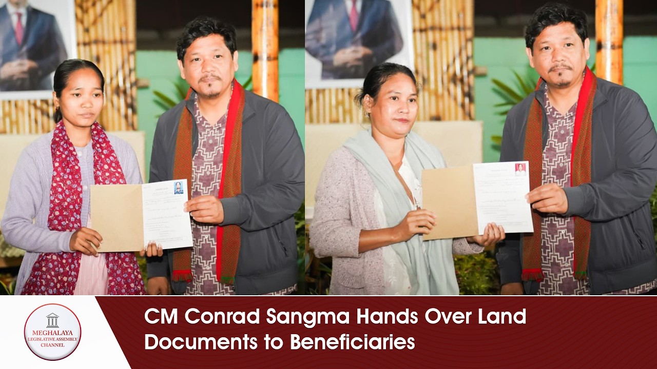 CM Conrad Sangma Hands Over Land Documents to Beneficiaries