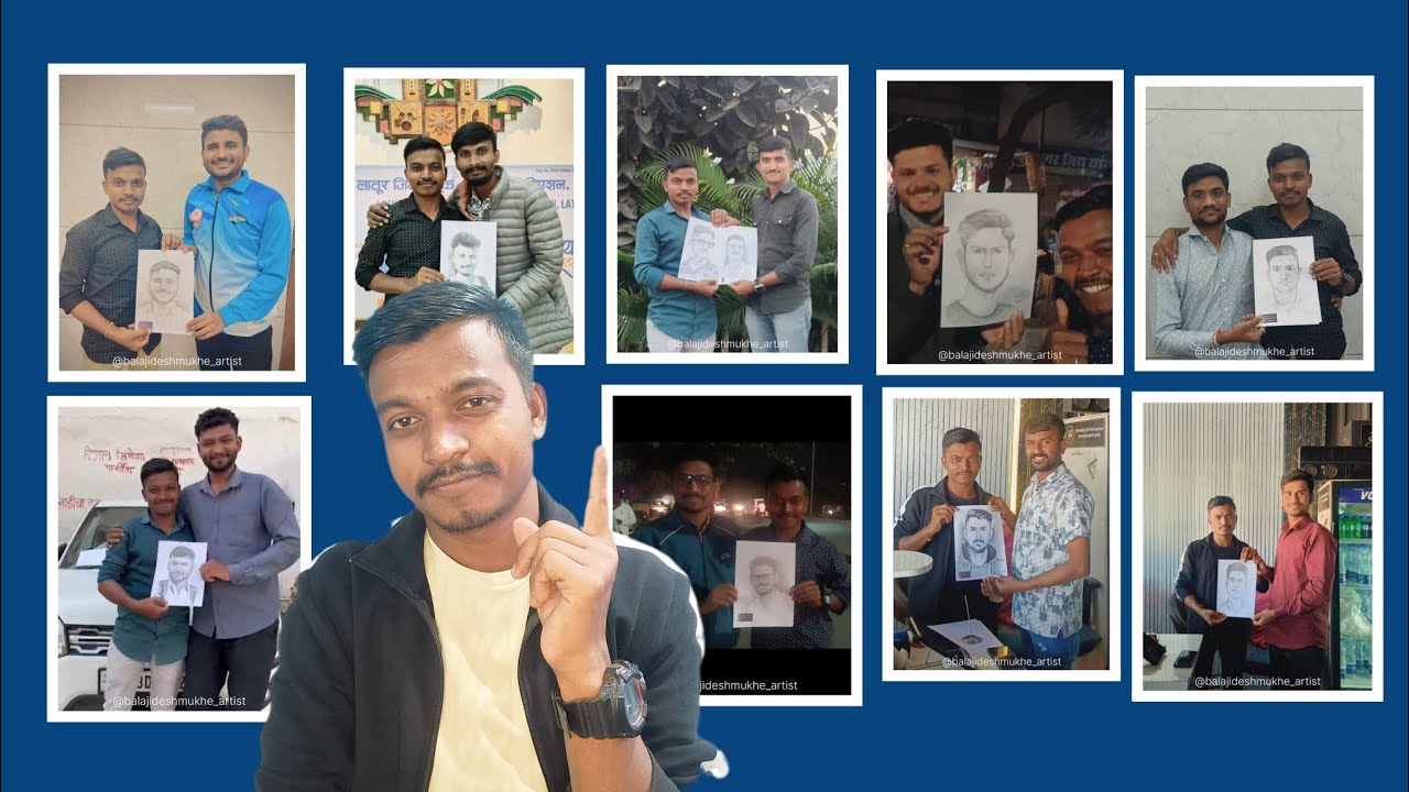 “I met Deaf people at Latur and gave them my sketch portrait as a gift. I felt very happy.”😊  #deaf 