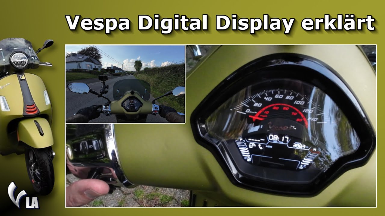 Vespa GTS Digital Display verständlich erklärt.