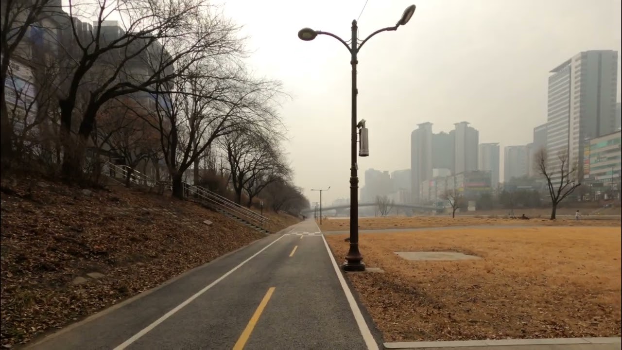 Walking Along the Tancheon Stream in South Korea