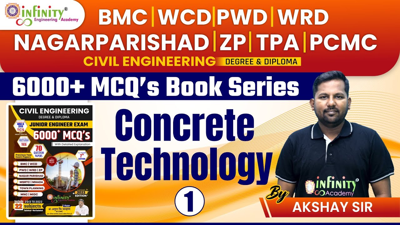 civil engineering 6000 mcq book solution series | concrete technology | BMC WCD PWD | #01