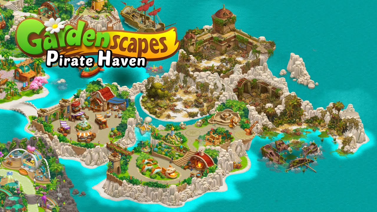 GARDENSCAPES NEW ACRES | Pirate Haven | FULL STORY