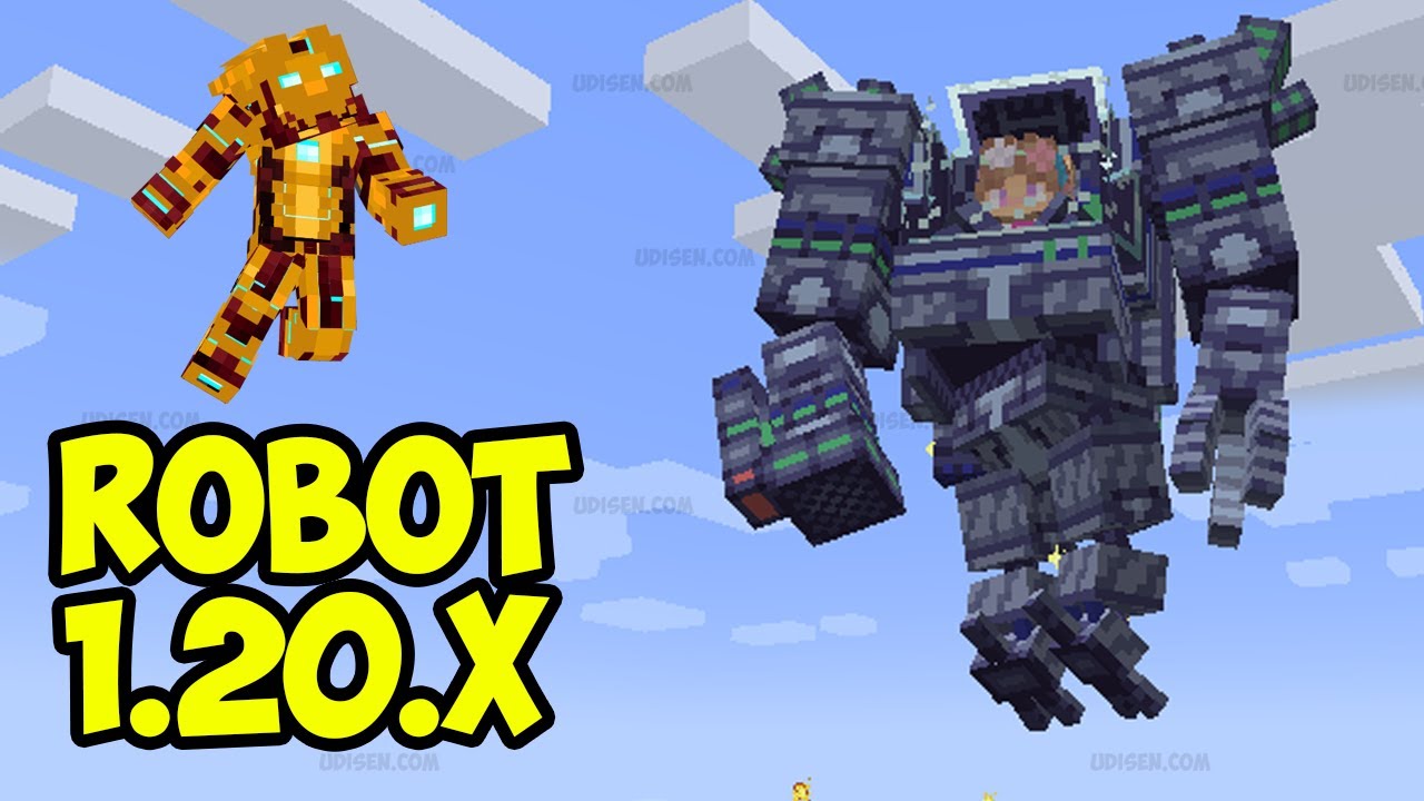 Minecraft ROBOT MOD 1.20.1 (Прожектор) (Ткань) | Minecraft MECH MOD 1.20.1