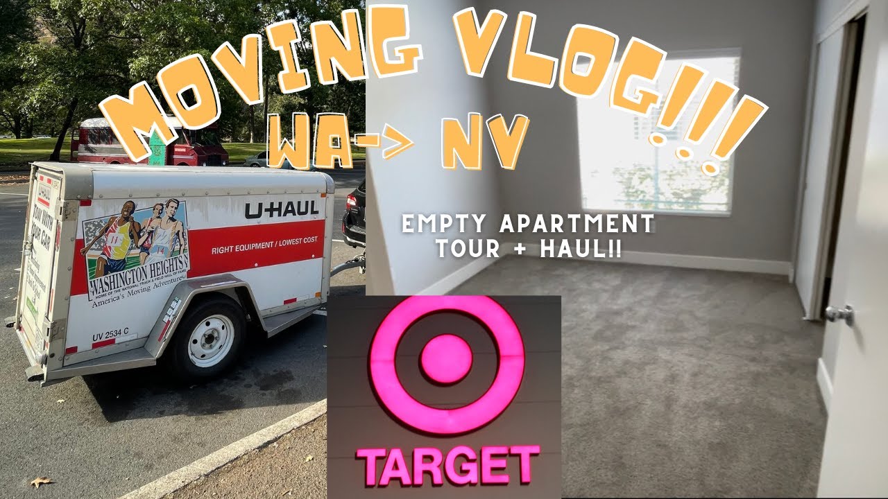 MOVING TO LAS VEGAS & EMPTY APARTMENT TOUR!!! MOVING VLOG #1 | TARGET & COSTCO HAUL