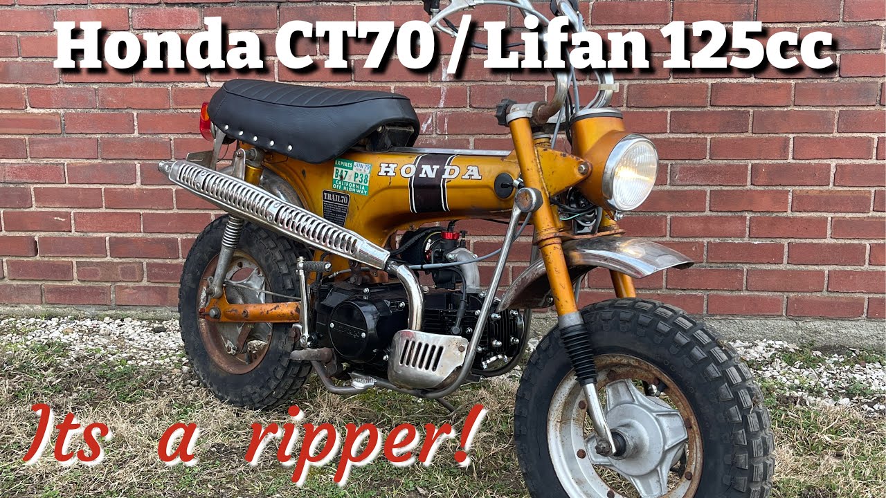 Honda CT70 / Lifan 125 - finishing details & ride!