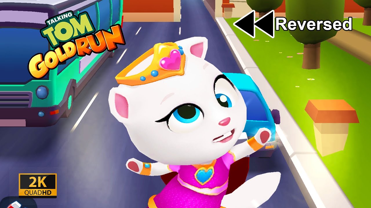Talking Tom Gold Run -Princess Angela Reversed Gameplay | Part 53