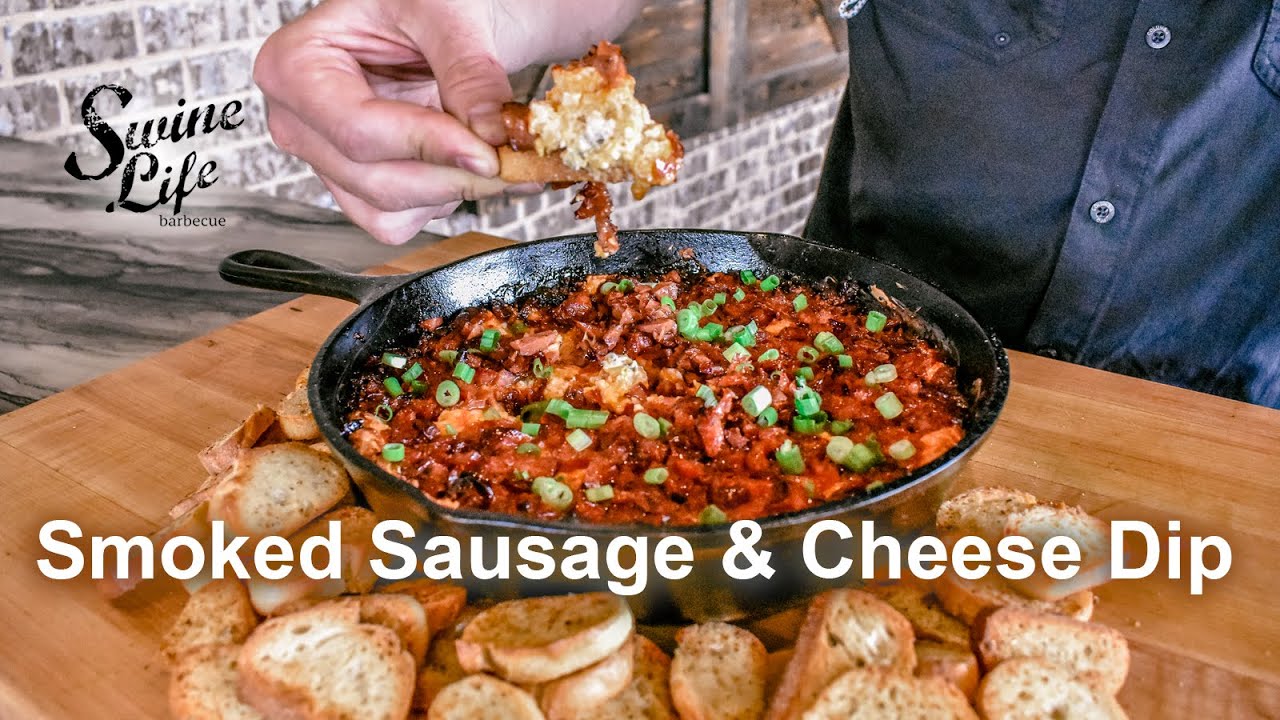Smoked Sausage & Cheese Dip | Sausage and Cheese Dip on the Pellet Grill