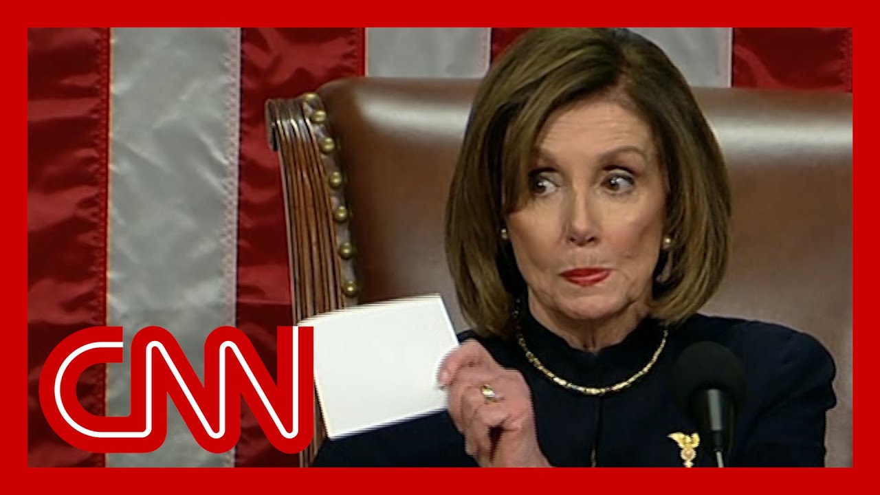 See Pelosi's stern message to party after impeaching Trump