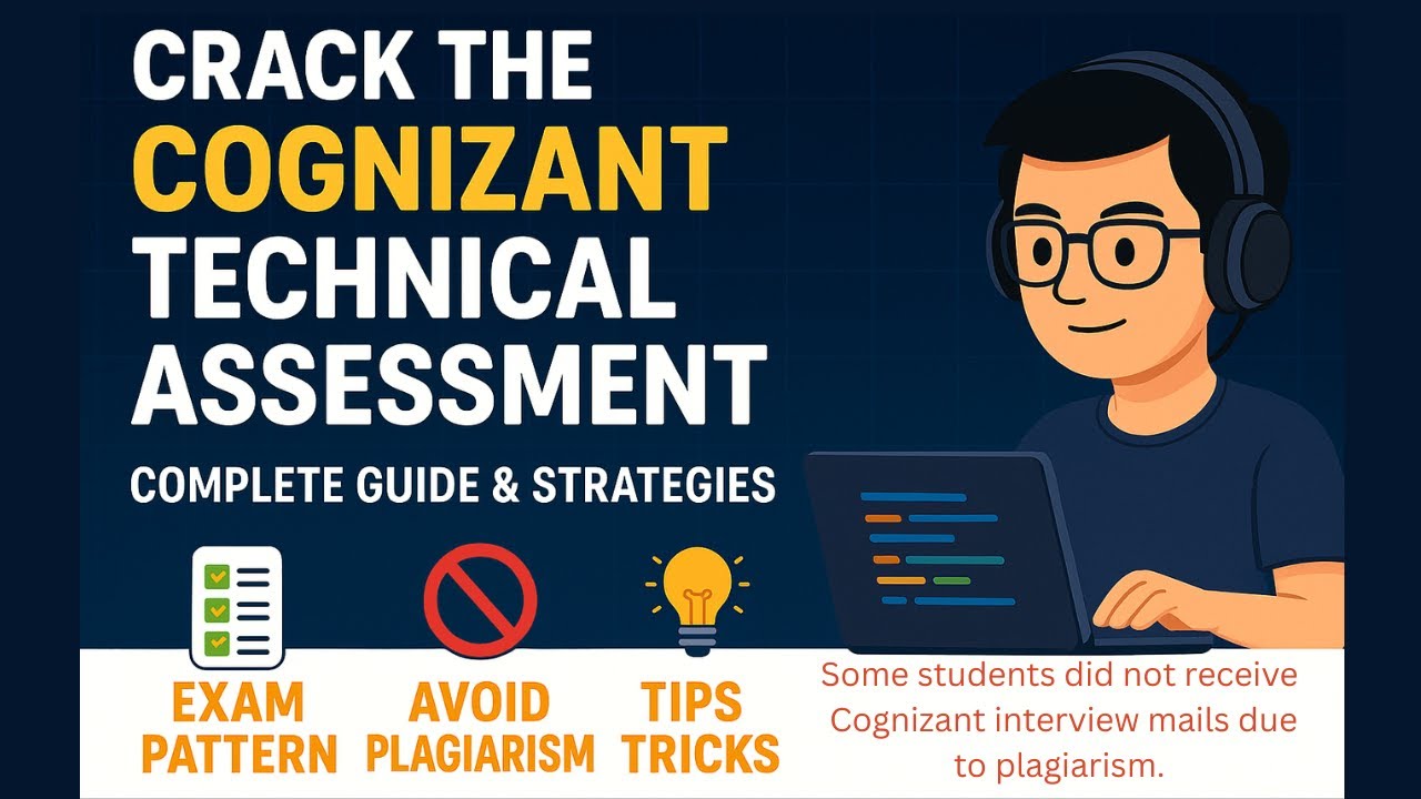 Cognizant Technical Assessment 2025 | Схема экзамена, кластеры, советы, предупреждение о плагиате...