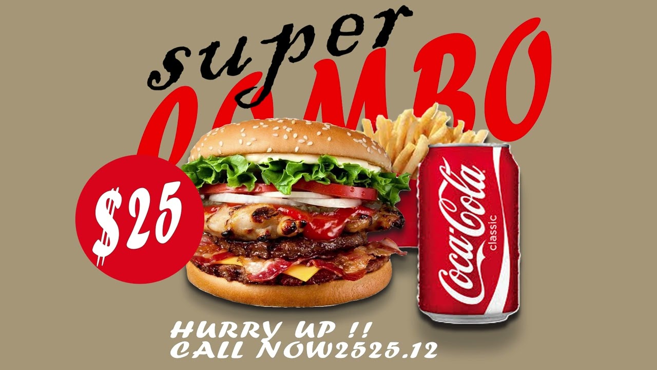 Burger Combo pack advertisement|| Easy motion graphics || After effects || Beginner tutorial.......