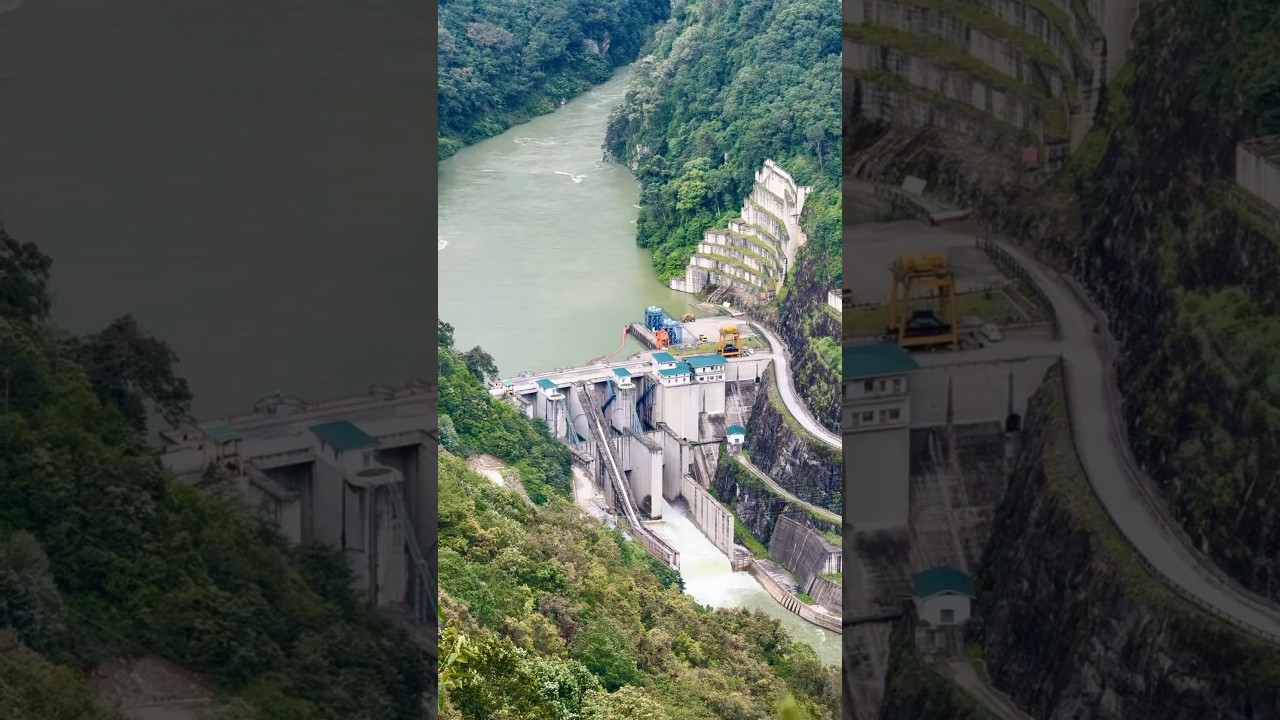 A big Hydropower Dam in Bhutan #dam #bhutan #greenenegery #nature #asia