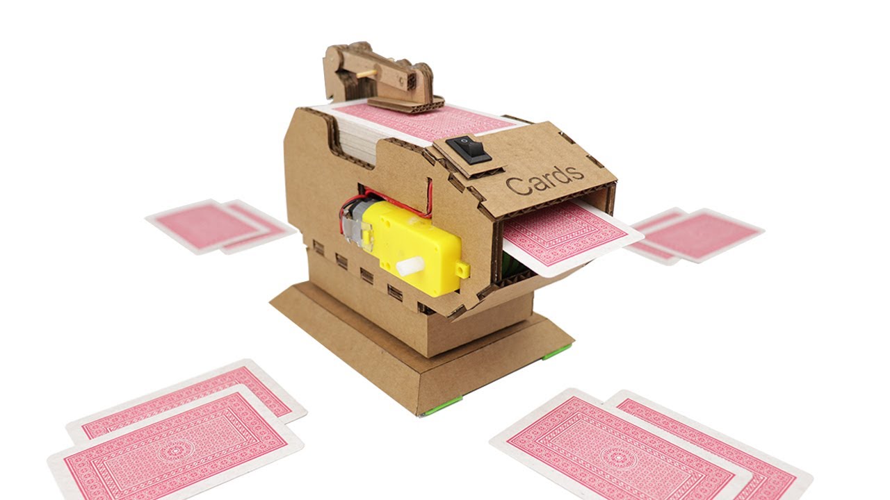 How To Make Playing Cards Dealing Machine - Out of Cardboard Box