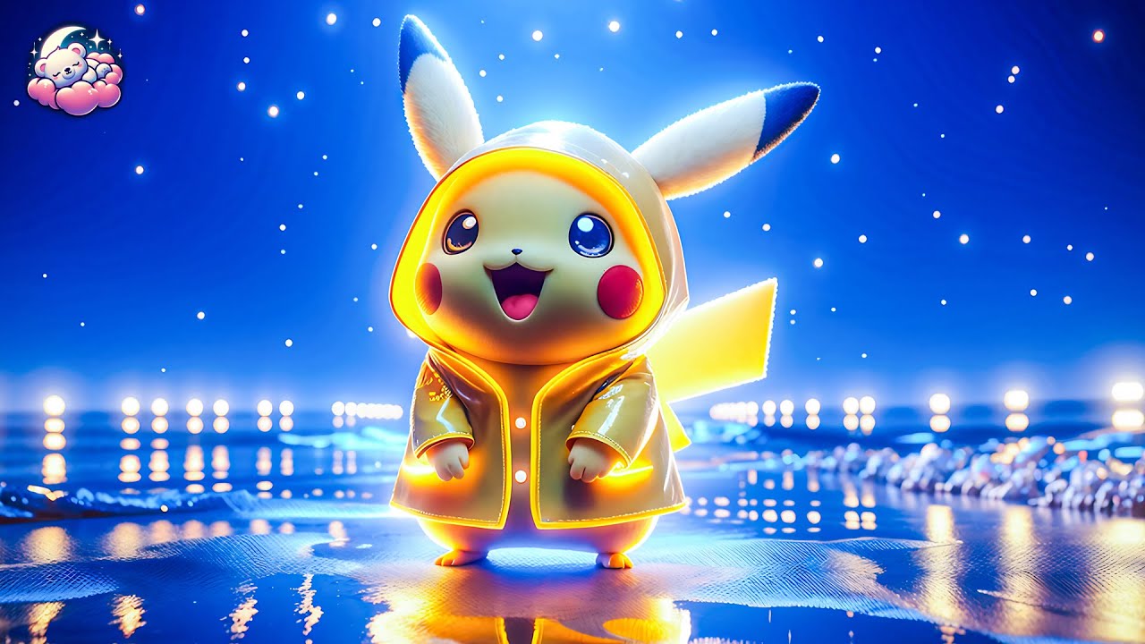 Calm Nights With Pikachu💤  Peaceful Piano for Insomnia and Deep Sleep🌙  Stress Reduction  | 4K Video