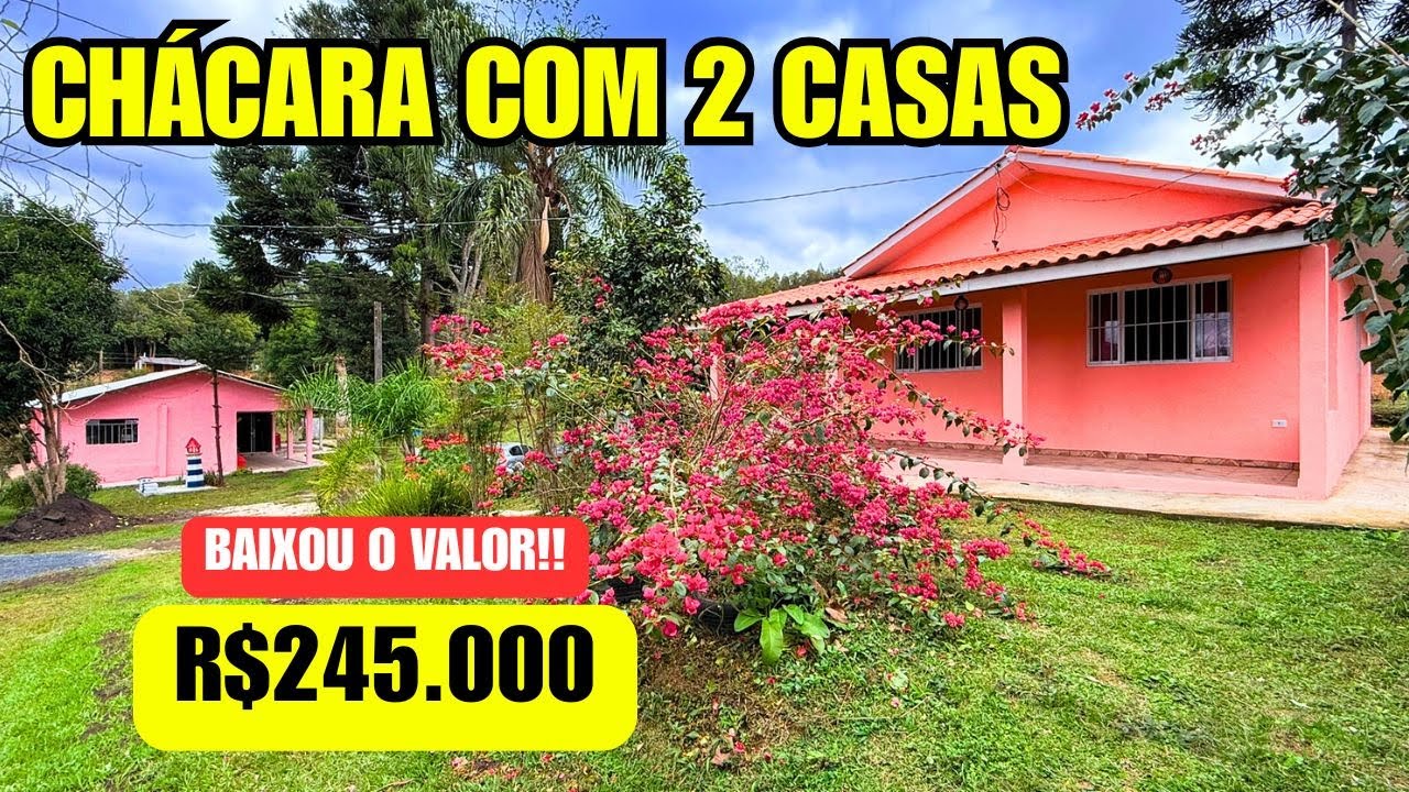 VENDIDO! BAIXOU O VALOR!  CHÁCARA COMPLETA, 2 CASAS, POÇO E FRUTAS POR APENAS R$245.000!