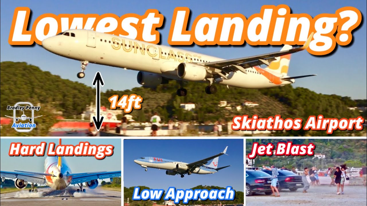 Skiathos Airport (JSI) - INSANELY LOW Landings & JET BLAST! - Ultimate PLANE SPOTTING Paradise - 4K