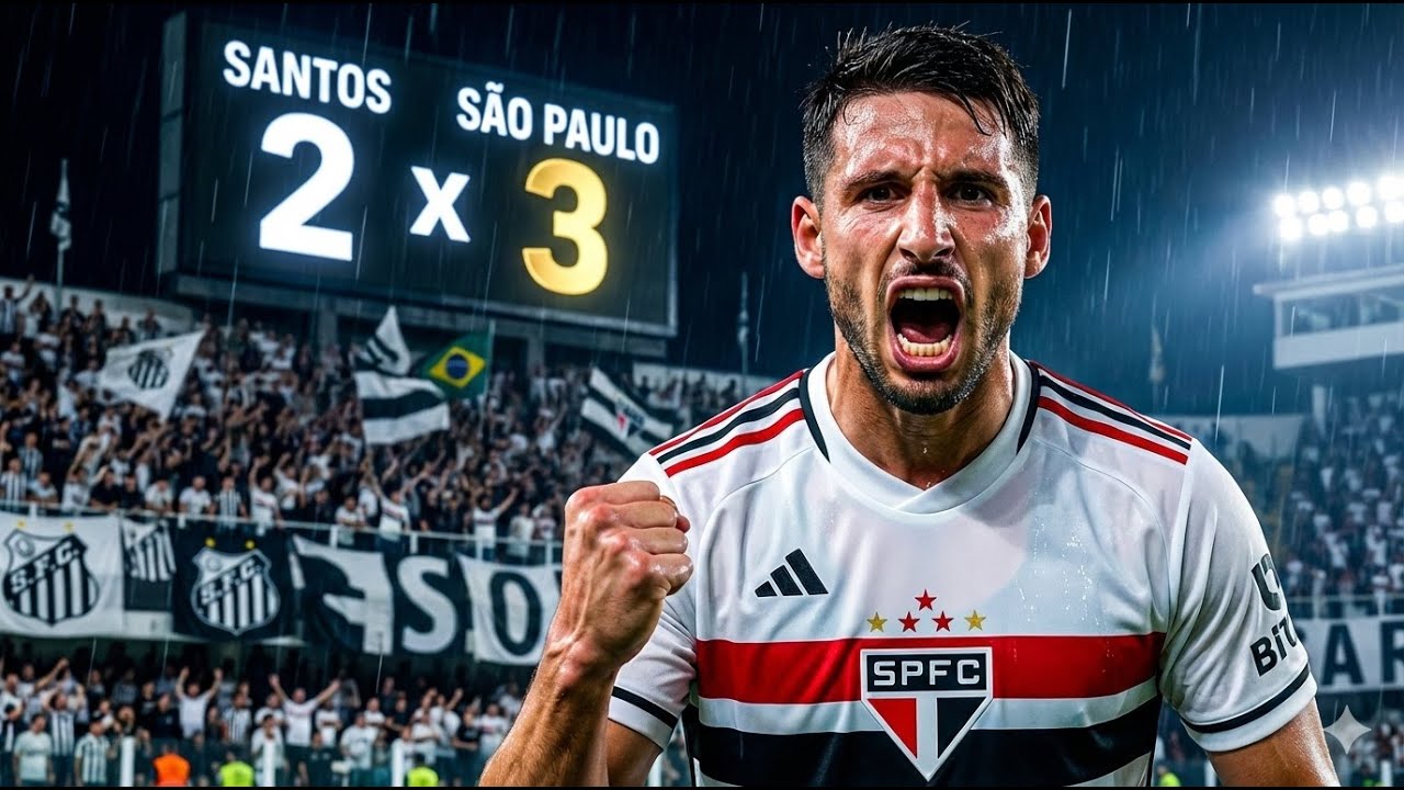 Calleri Decide na Vila! São Paulo Vence o Santos por 3x2 em Jogo Maluco de 7 Erros | eFootball 2026