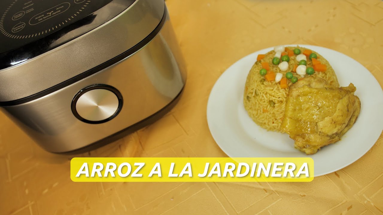 Cómo preparar arroz a la jardinera en olla arrocera 🍚😋