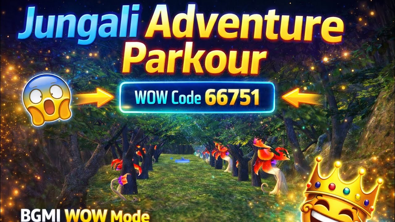 🌿Jungali Adventure Parkour 🔥 | BGMI WOW Mode | WOW Code 66751 