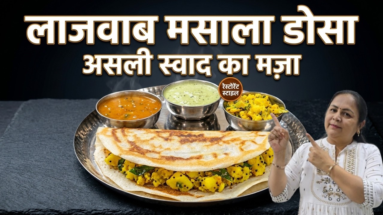 घर पर होटल जैसा मसाला डोसा कैसे बनाएं? पूरी रेसिपी | Masala Dosa Recipe |   hotel style masala dosa
