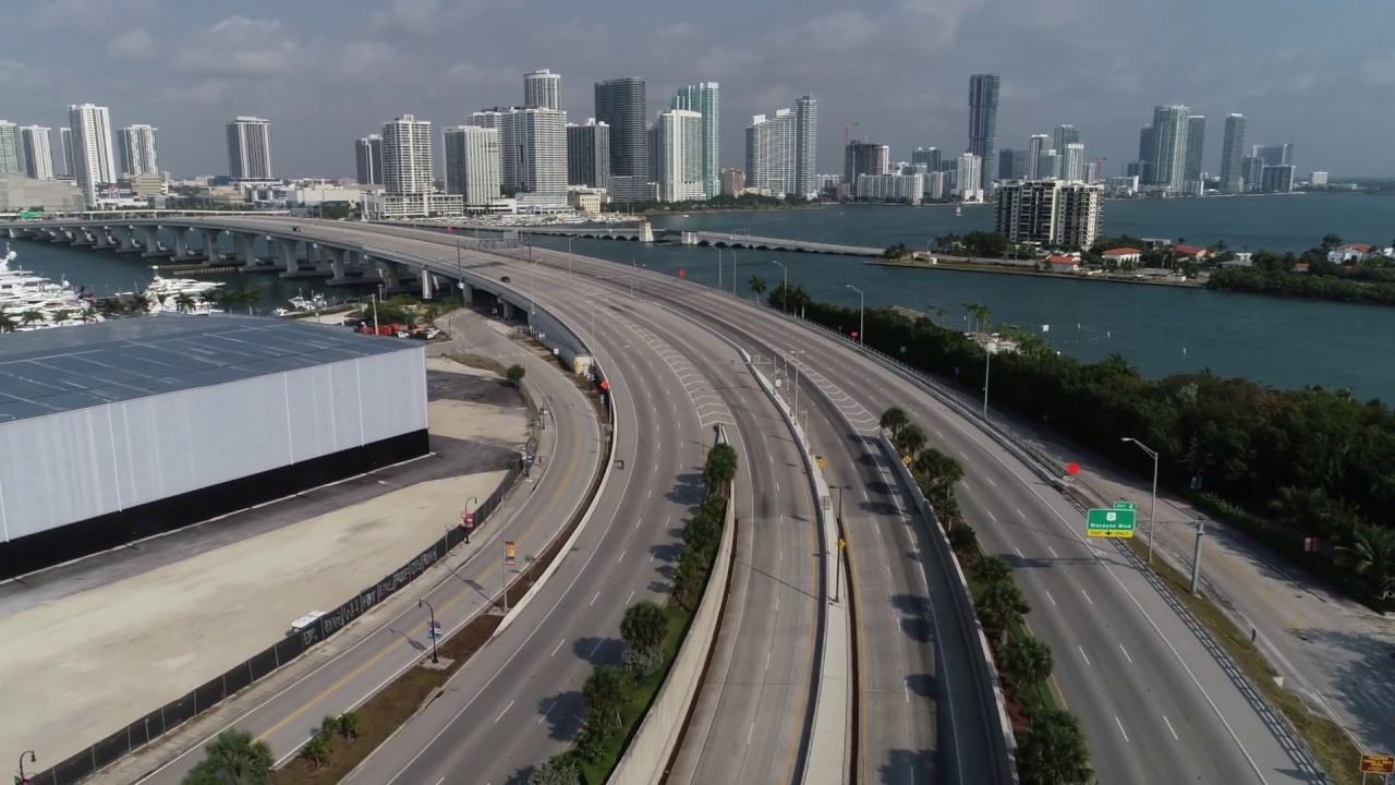 Miami Empty Streets During Covid-19 Lockdown - Easter Sunday 2020