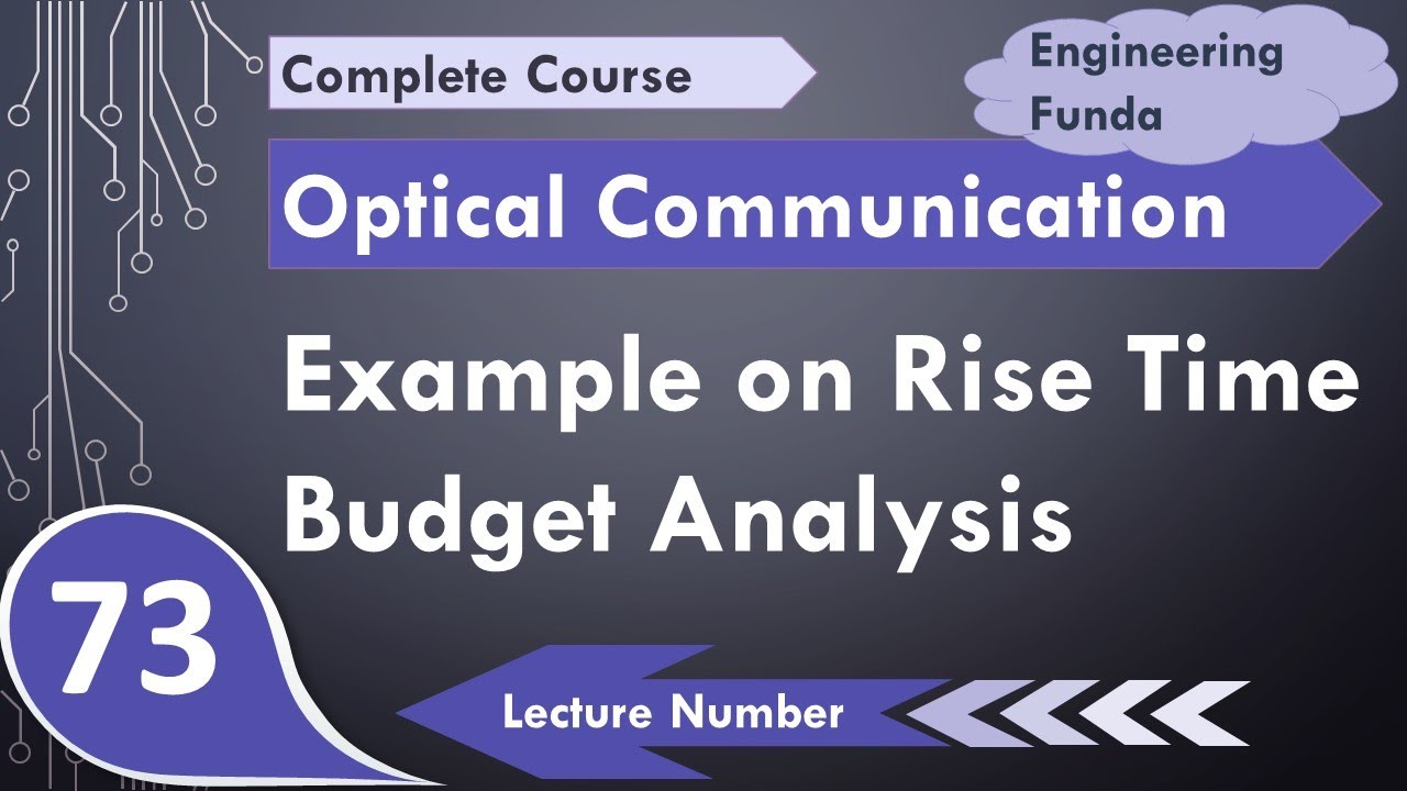 Example of Rise Time Budget Analysis of Optical Fiber Communication System by Engineering Funda