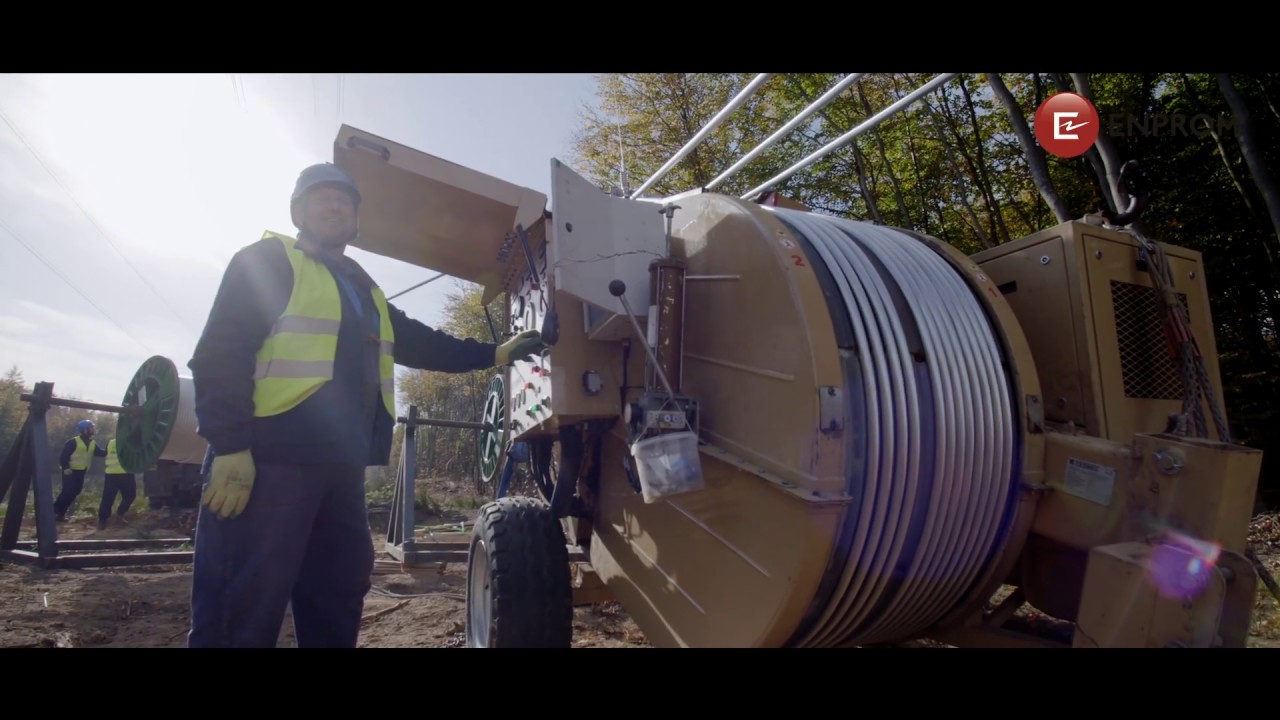 Enprom prace naciągowe na linii 400 kV Gdańsk Przyjaźń - Żydowo Kierzkowo