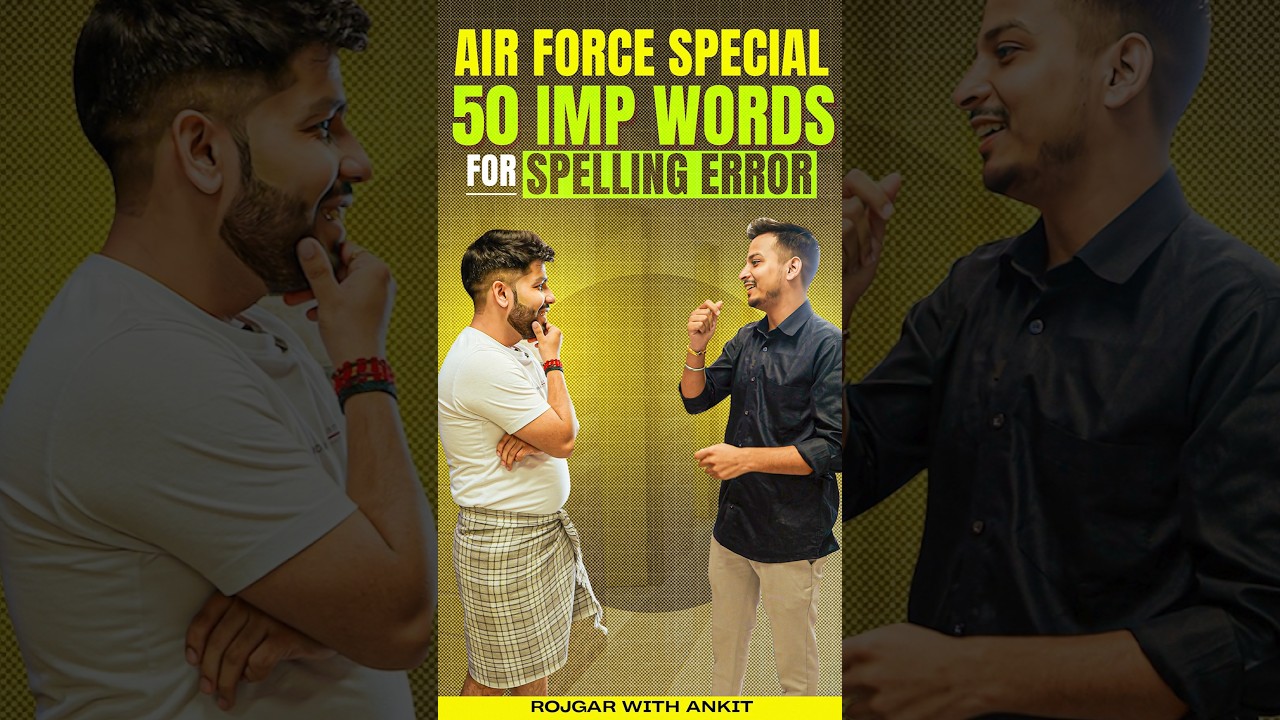 AIR FORCE SPECIAL 50 IMP WORDS FOR SPELLING ERROR | English Grammar | Anuj sir 