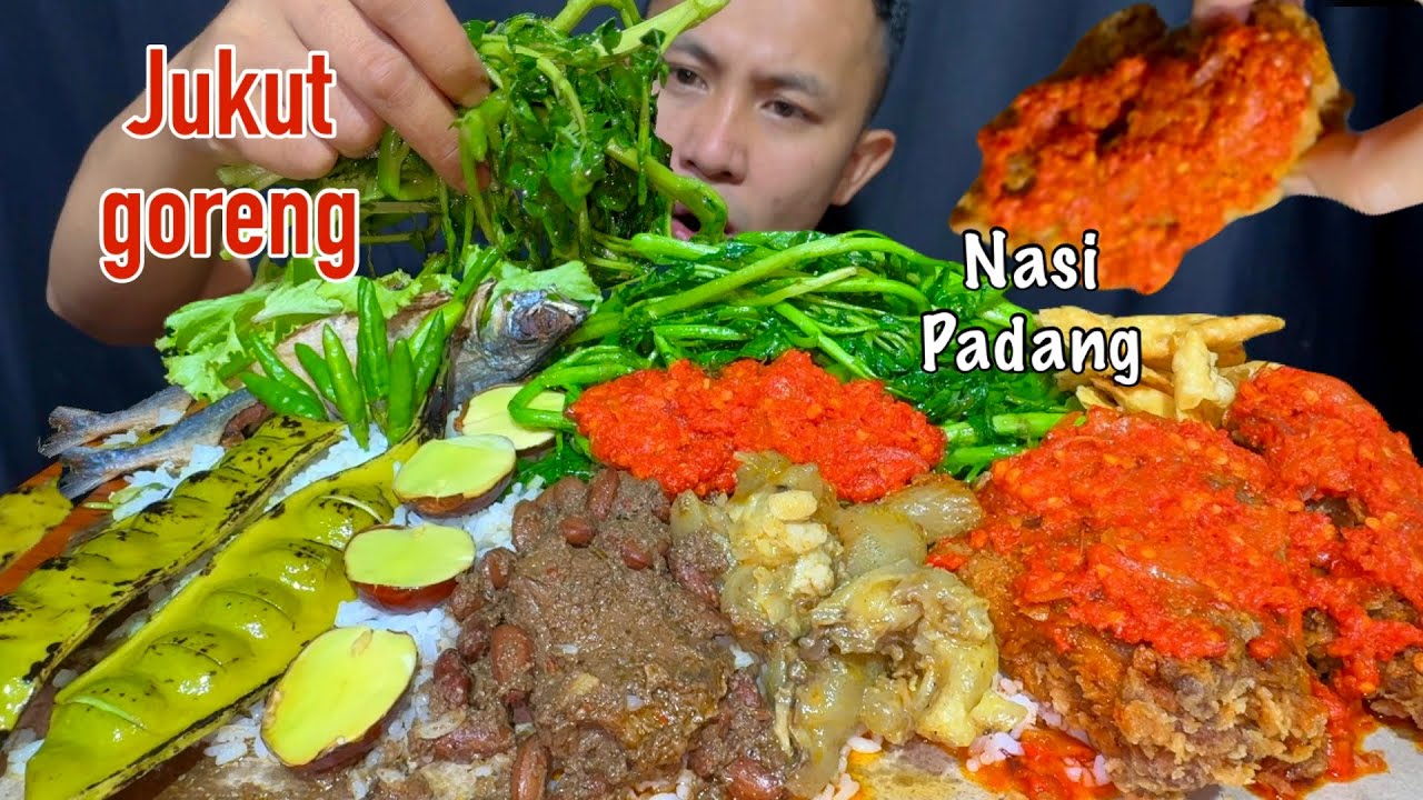 SIKAT HABIS..!! JUKUT GORENG, NASI PADANG, AYAM GORENG, LALAPAN MENTAH