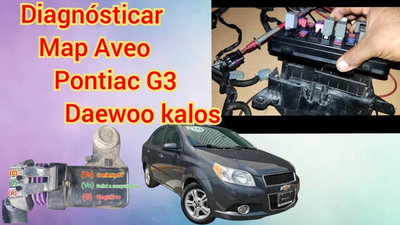 diagnóstico fallas sensor map Aveo P0105,P0106,P0107,P0108