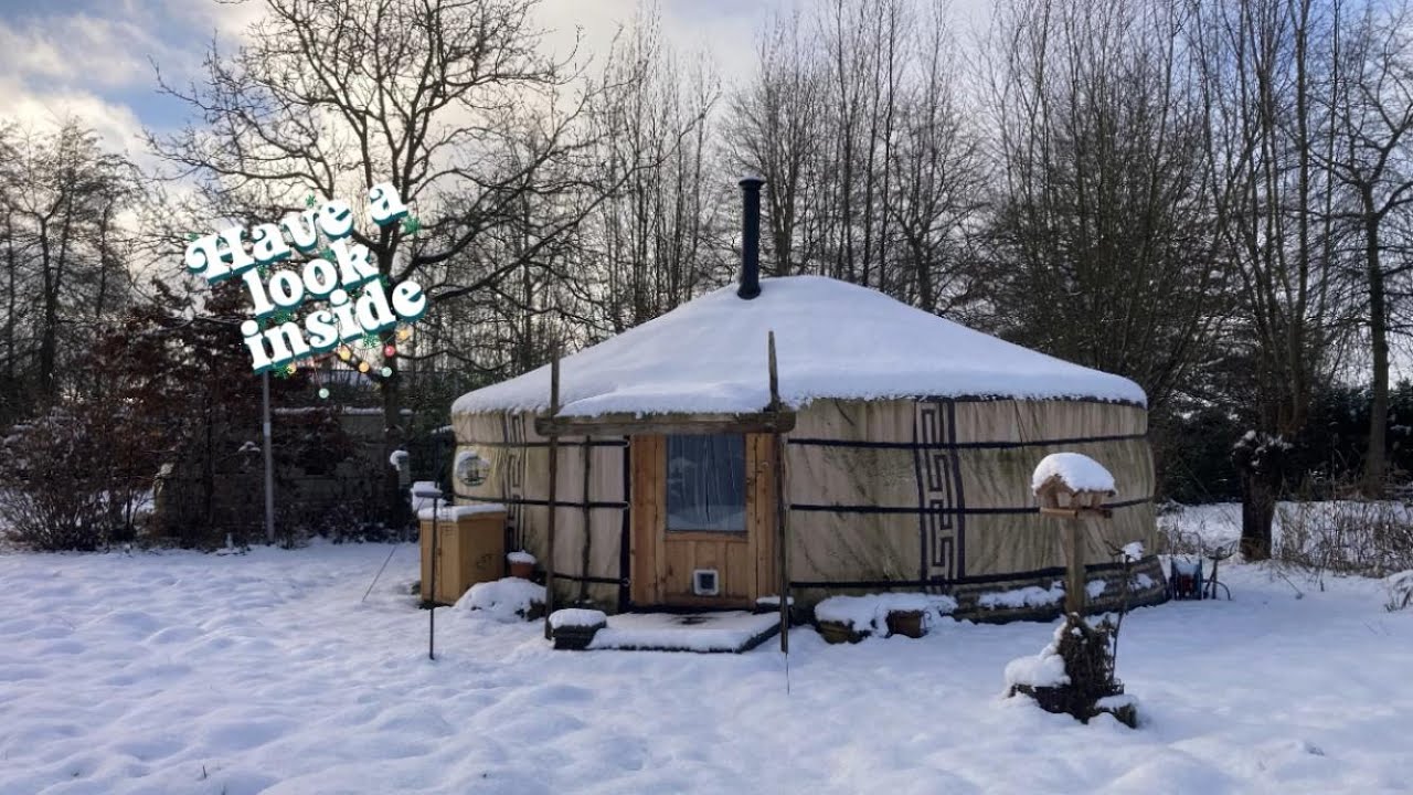 A look inside the yurt.