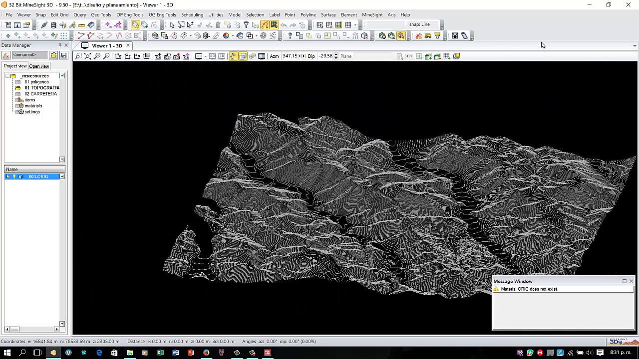 Tutorial Minesight carreterras   basico
