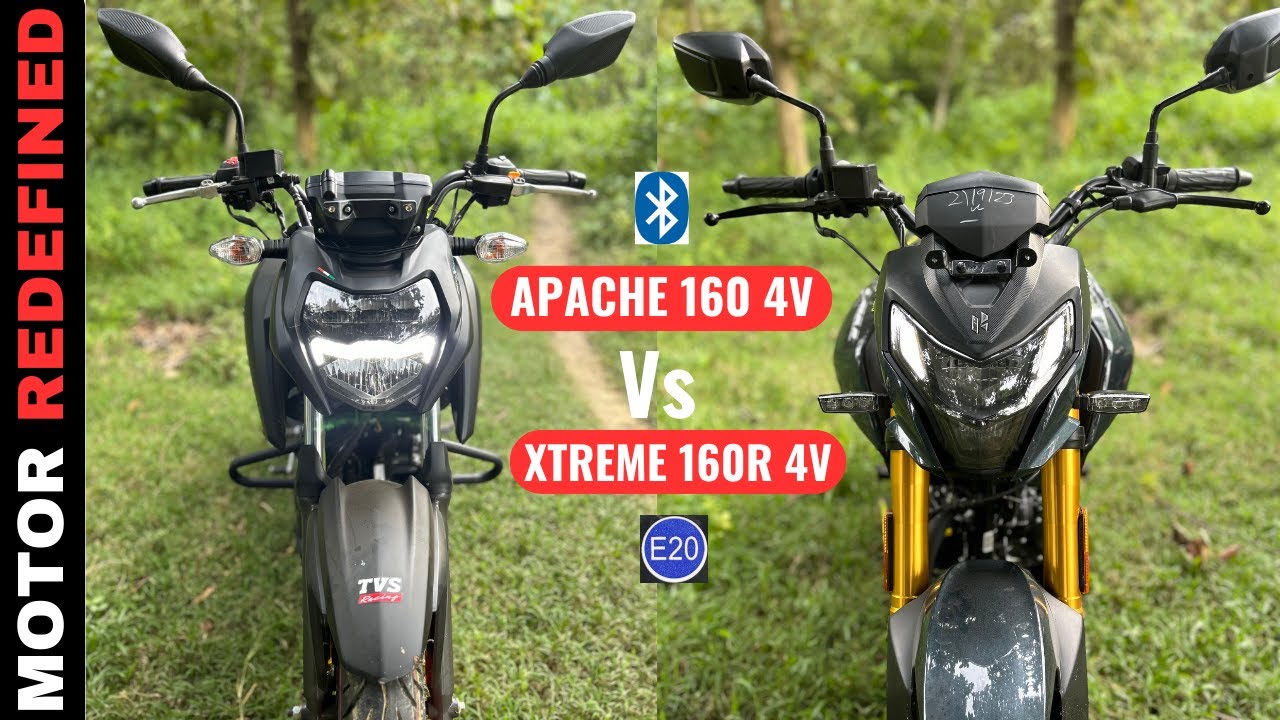 Finally TVS Apache RTR 160 4V SE E20 Vs Hero Xtreme 160R 4V E20  Ride Comparison | Motor Redefined