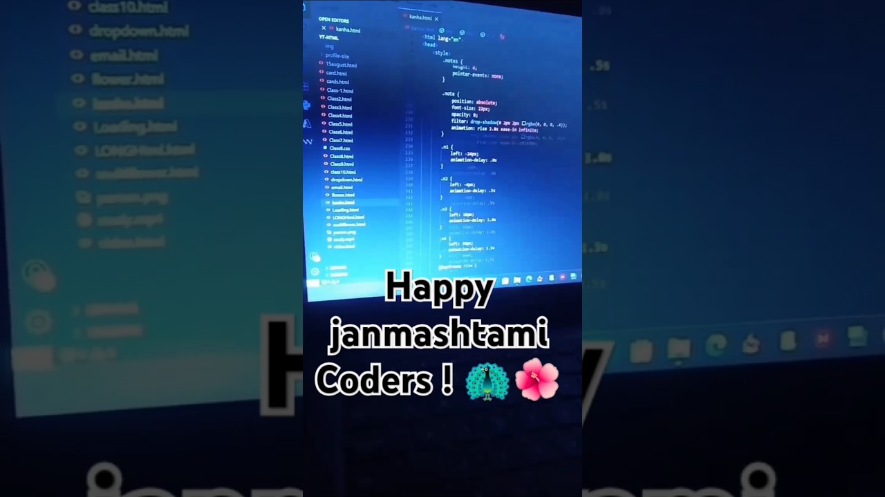 Happy janmashtami 🌺🦚 #janmashtami #krishna #shorts #html #cssanimation