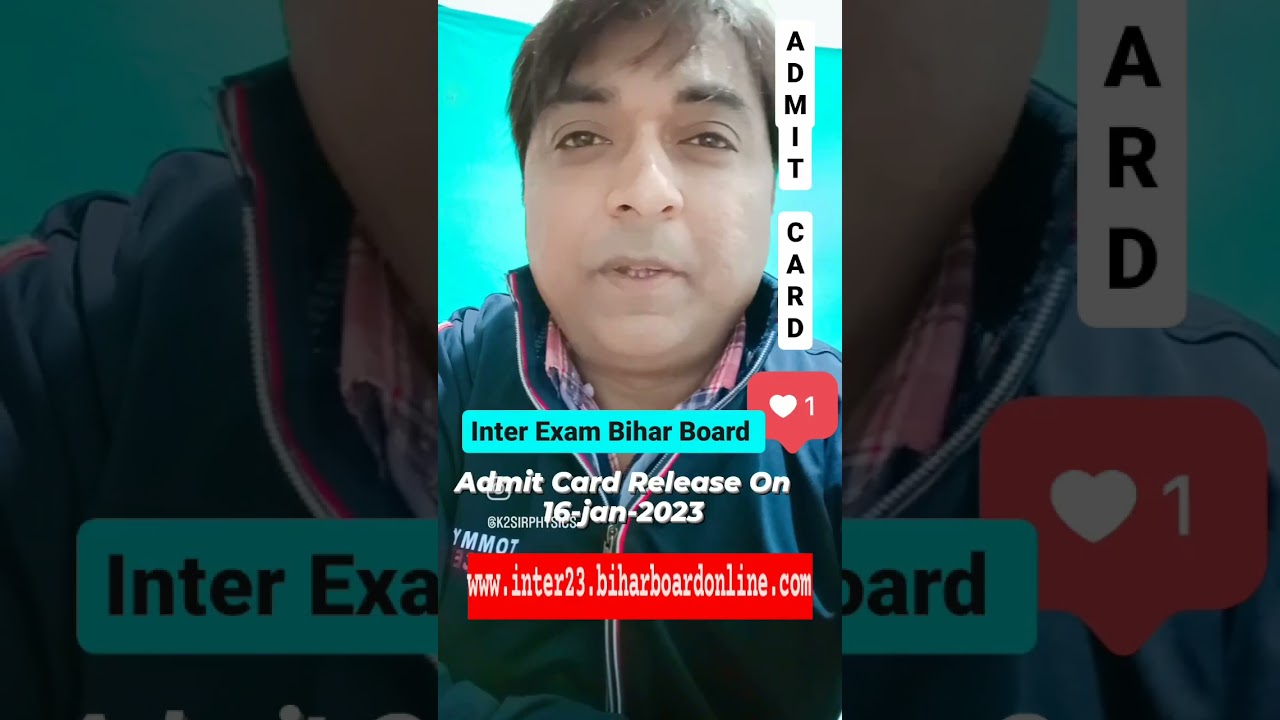 Admit card inter exam 2023 Release today#bseb #kk4physics #interexam2023 #admitcard #biharboard