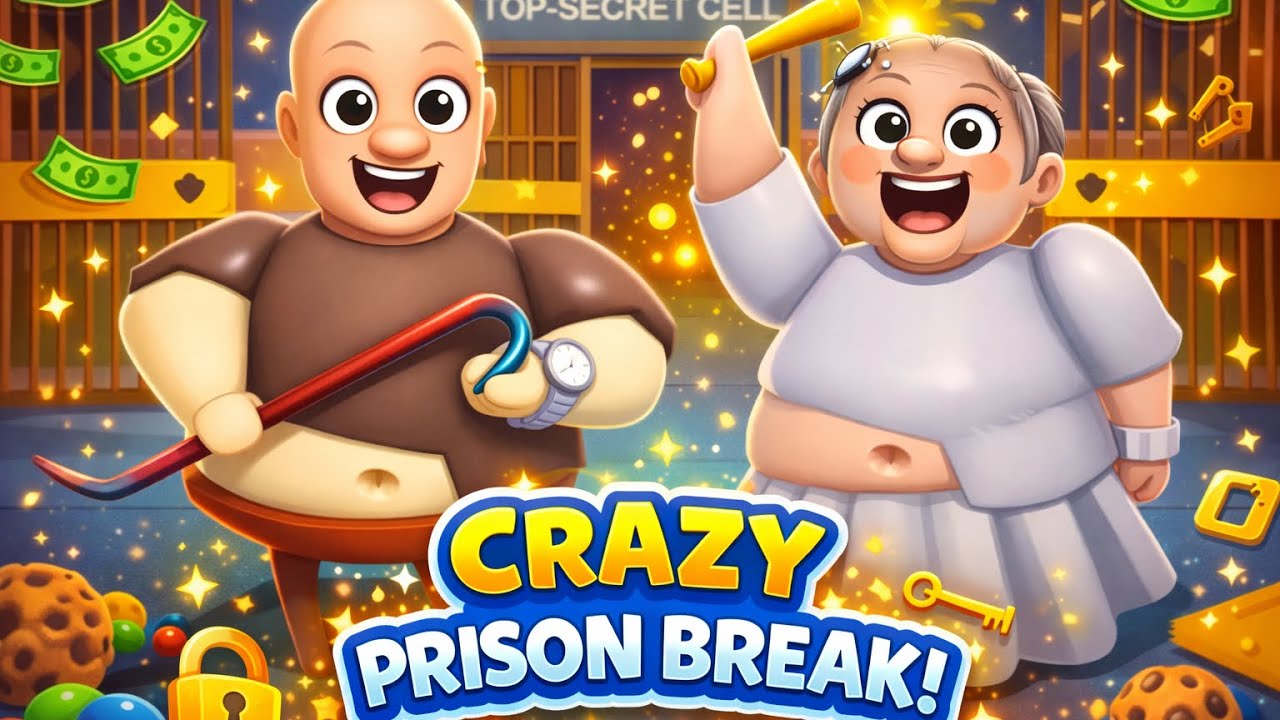 Granny and Grandpa arrested me — I must escape! / GRANNY VS GRANDPA PRISON RUN! (Obby)
