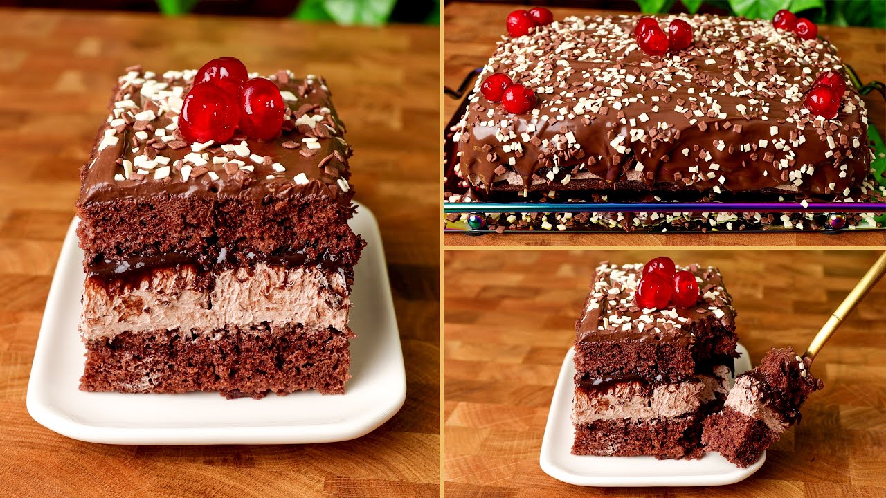 تورتة كل المناسبات 🍰 كيكة شوكولاتة بطبقات السعادة كيكة الادمان الجديد 😋