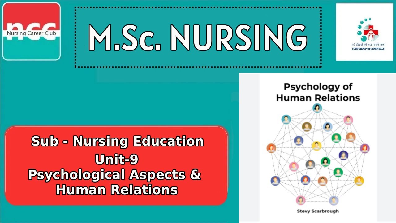 M.Sc.(N) 1:Nursing Education - Unit-9 : Psychological Aspects & Human Relations