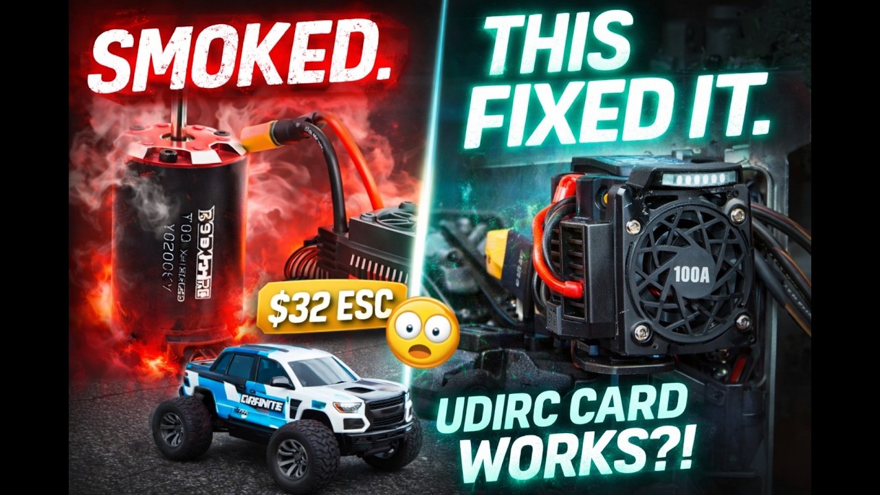 Granite Rebuild: Hosim 100A ESC + UDIRC Card Compatibility?! (After Smoking 2 ESCs) @rcguygarage