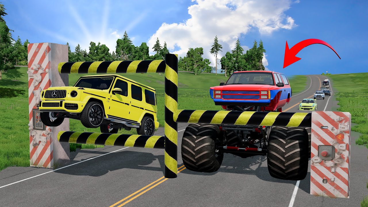 LOW and HIGH Pipes vs Cars Challenge in BeamNG Drive !