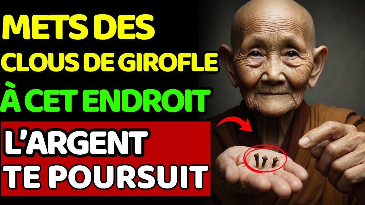 Clous de girofle à 3 endroits: l’argent entre, la jalousie recule