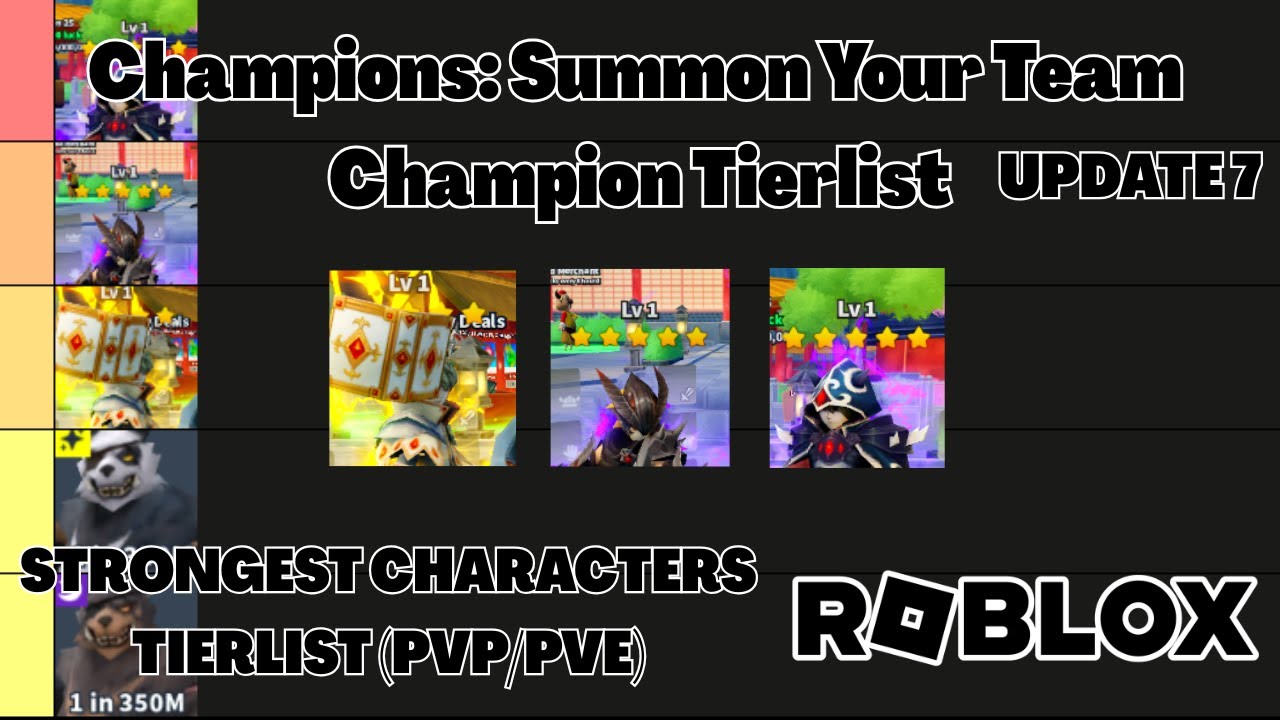 Чемпионы: соберите свою команду. Список чемпионов Roblox (PvP/PvE). Обновление 7.
