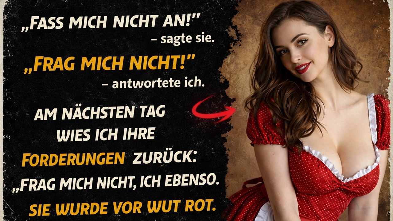 Meine Frau wies meine Umarmung zurück, ich am nächsten Tag ihre Forderungen, und sie wurde rot.