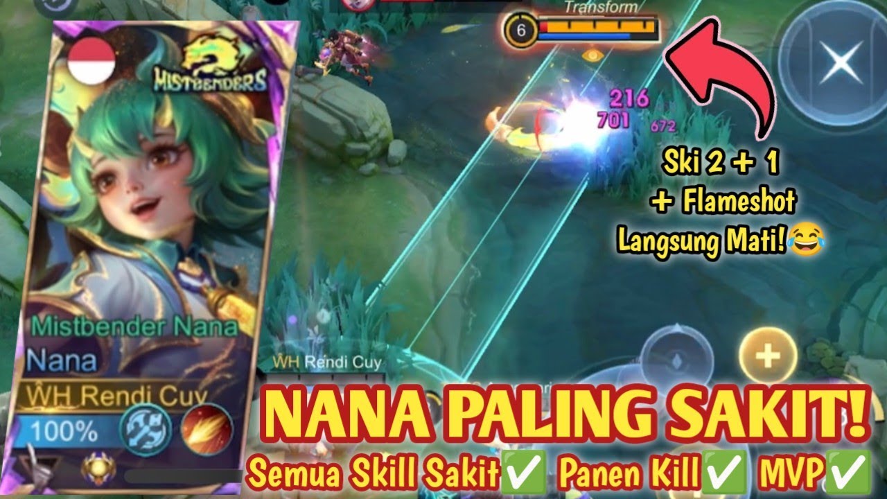 NANA TERSAKIT! TANPA ULTI MUSUH BISA LANGSUNG MATI!🤣 BUILD NANA TERSAKIT 2025 - MLBB