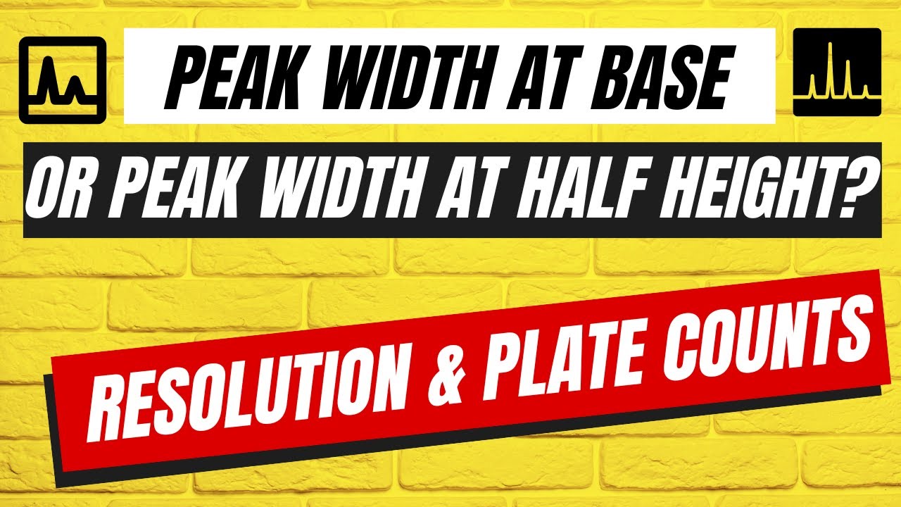 Whether Peak Width at the Base or Peak Width at Half Height to be used for  Plates & Resolution?