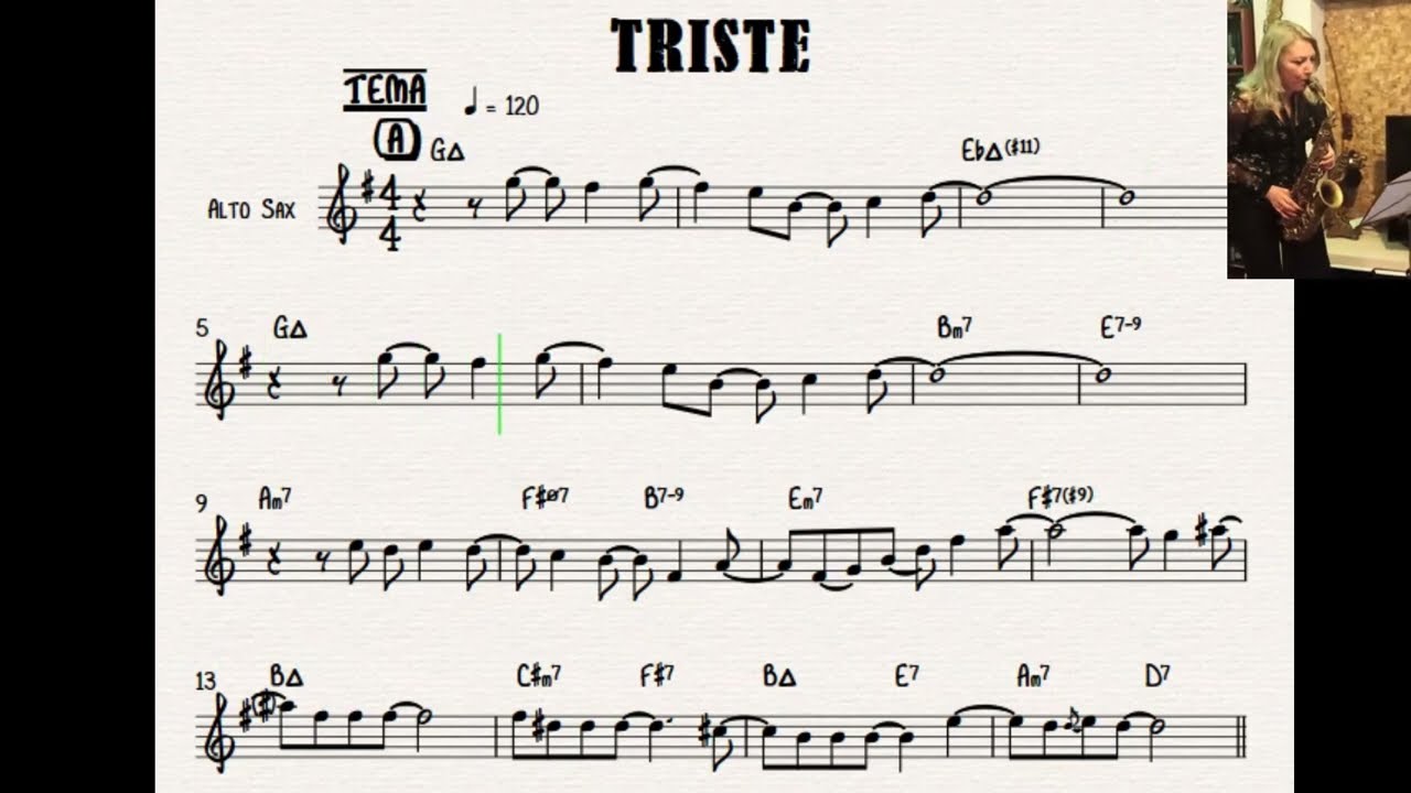 "Triste" Saxophone Solo Example