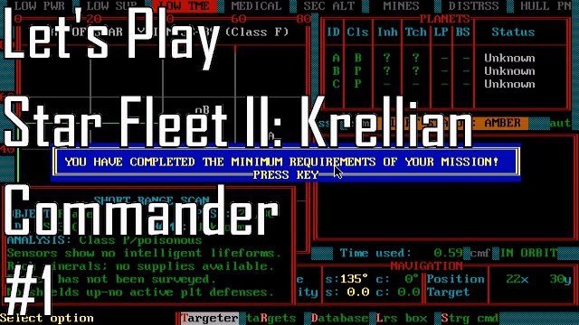 Let's Play Star Fleet II: Krellan Commander - Entry 1 - Holy Moses There's a Lot Going On Here...