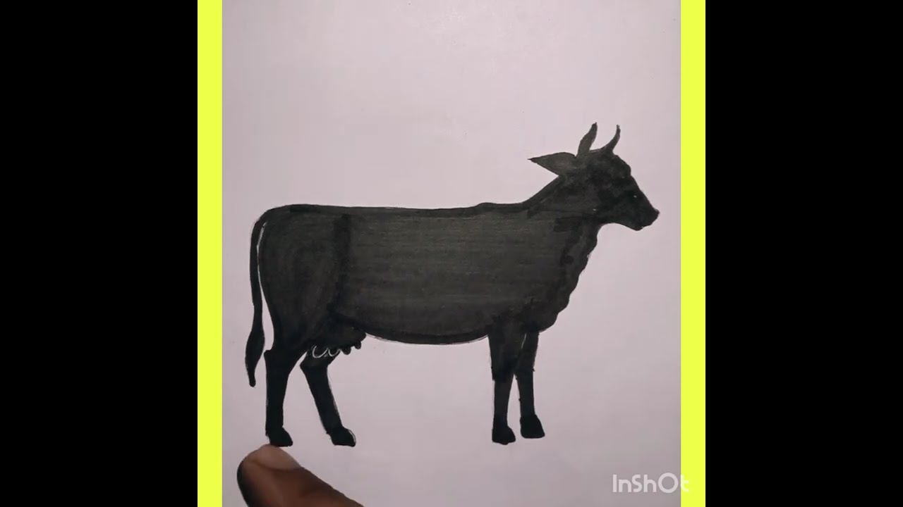 Cow drawing.dark. cow 👍 