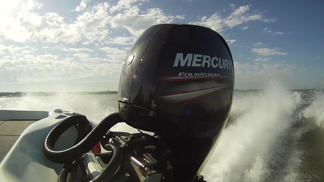 Mercury 150hp 4-stroke at 42 hours in barely white caps