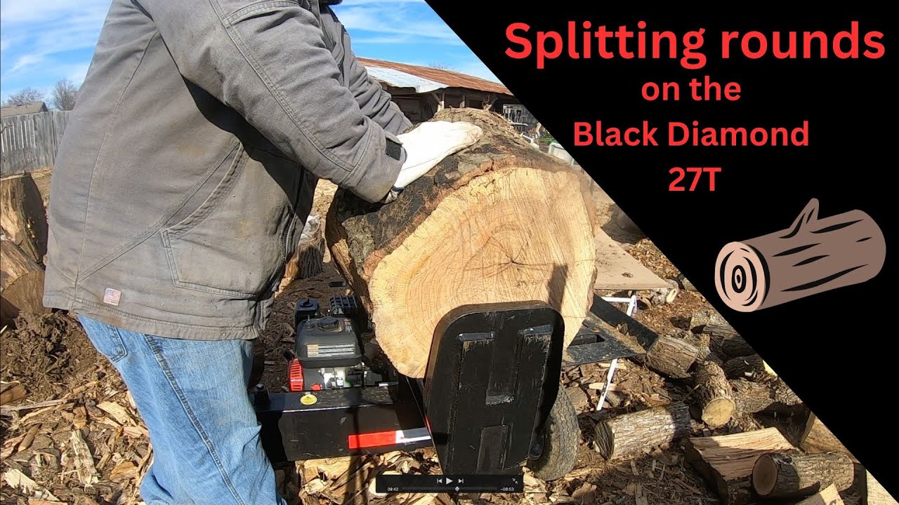 Splitting rounds on the Black Diamond log splitter!