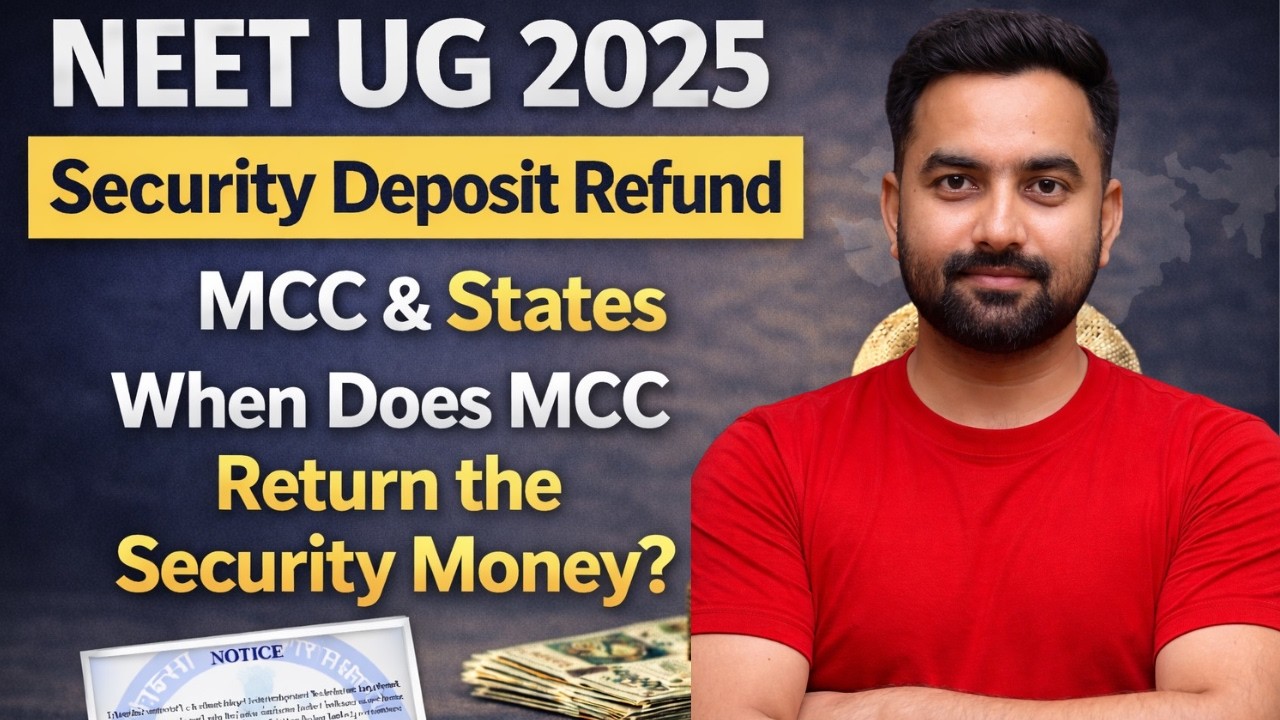 NEET UG 2025 Counselling Security Deposit Refund | When Does MCC Return the Security Money? 🔥